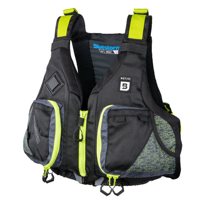 Bluestorm Motive Kayak Fishing Vest - Hi-Vis - S/M [BS-248-HVS-S/M]