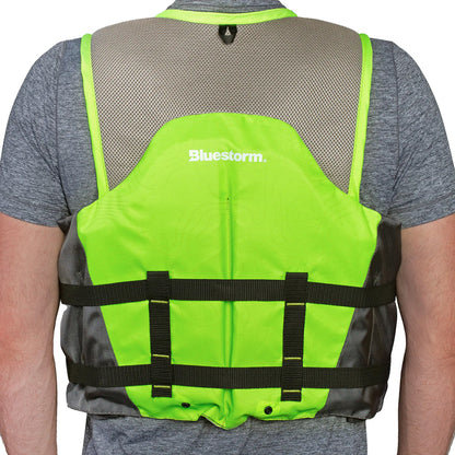 Bluestorm Sportsman Adult Mesh Fishing Life Jacket - Hi-Vis - 2XL/3XL [BS-105-HVS-2/3X]