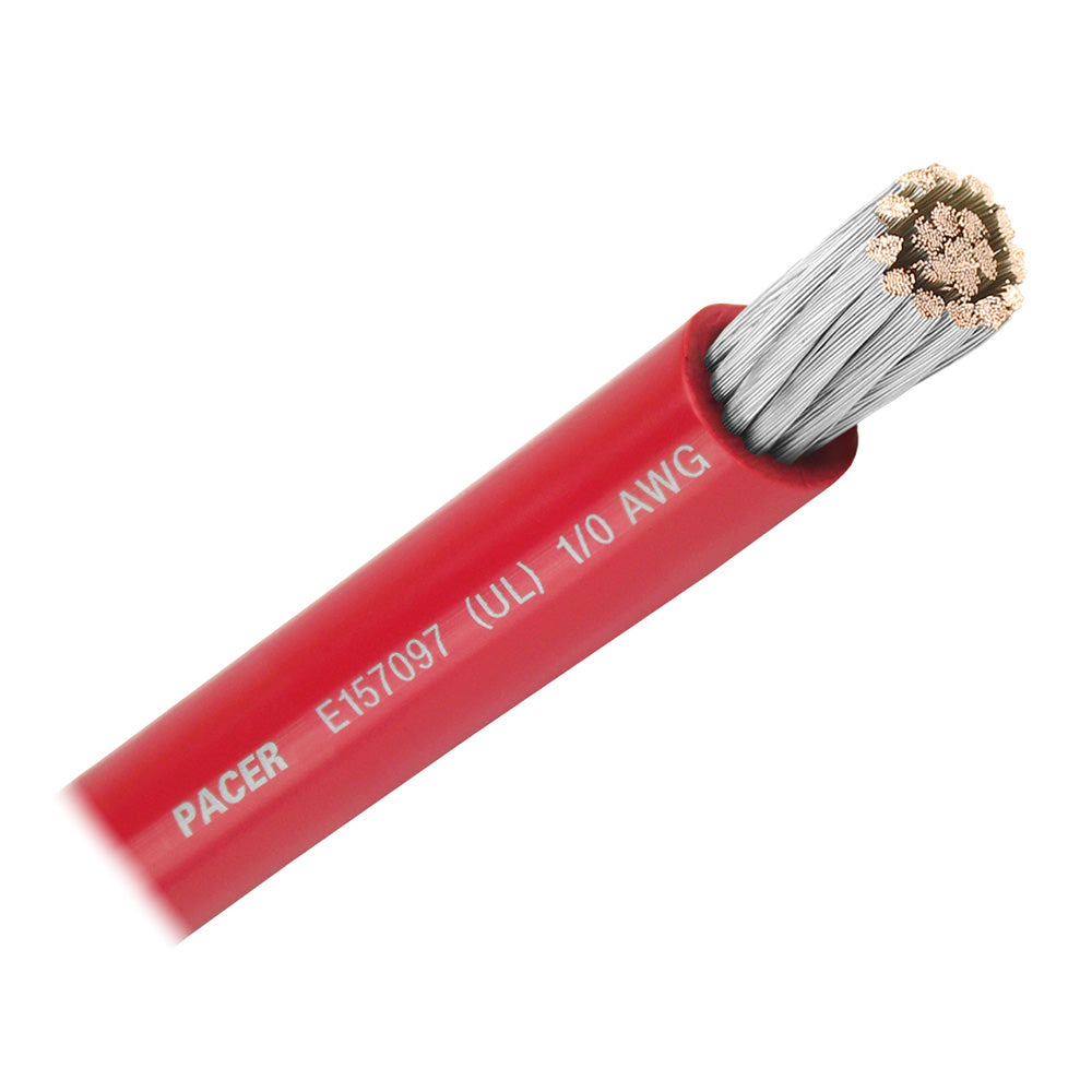 Pacer Red 1/0 AWG Battery Cable - 50' [WUL1/0RD-50]