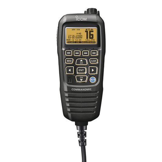 Icom HM195 CommandMic IV w/Yellow BlackLit LCD - Black [HM195B 41 EXP]