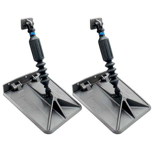 Smart Tabs SX Trim Tabs by Lectrotab 9.5" x 10" f/18'-22' Boats w/80lb Actuators - 150-240HP - Gunmetal Grey [SXG9510-80]