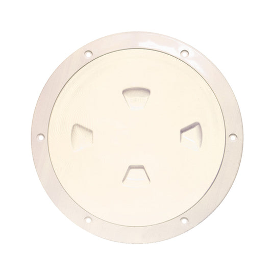 Beckson 8" Smooth Center Screw-Out Deck Plate - Beige [DP80-N]