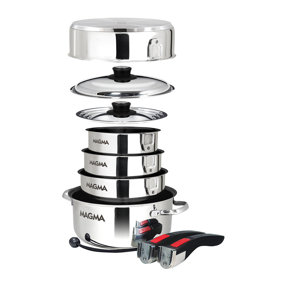 Magma 10 Piece Induction Non-Stick Cookware Set - Stainless Steel [A10-366-2-IND]