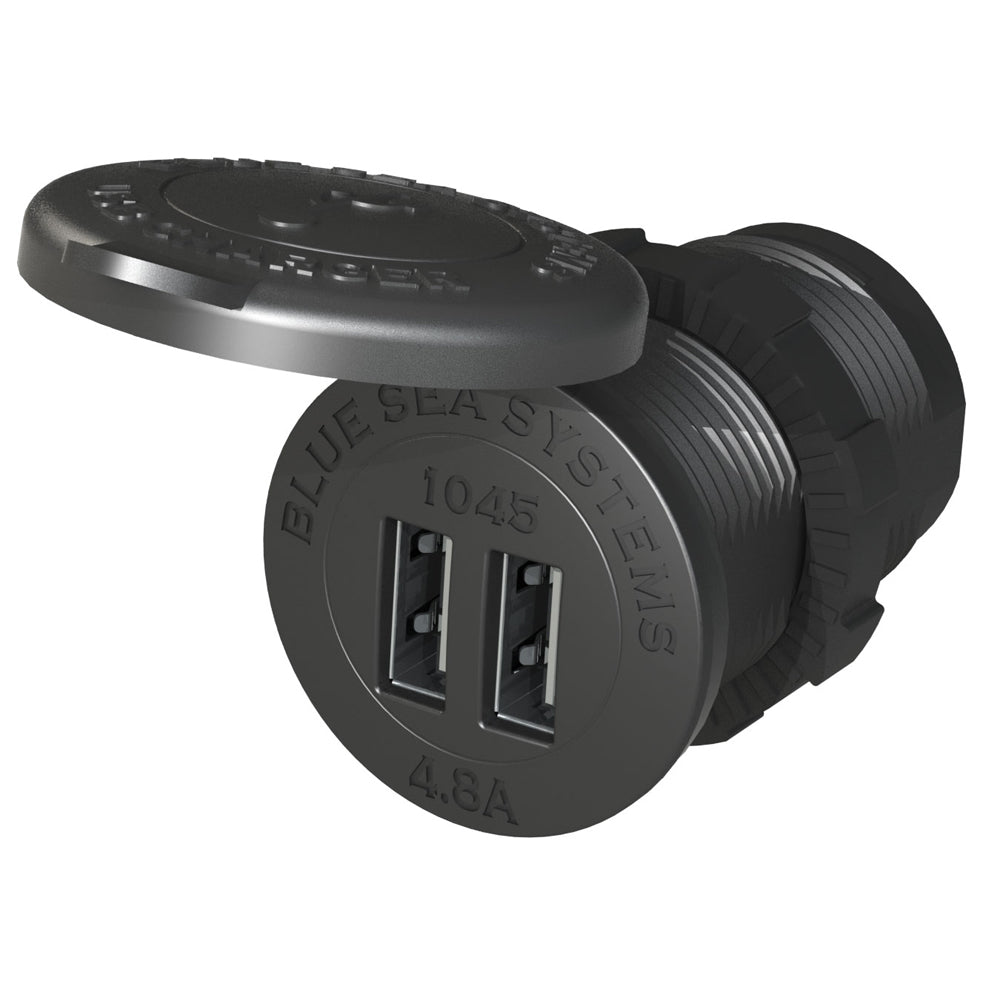 Blue Sea 1045 12/24V Dual USB Charger - 1-1/8" Socket Mount [1045]