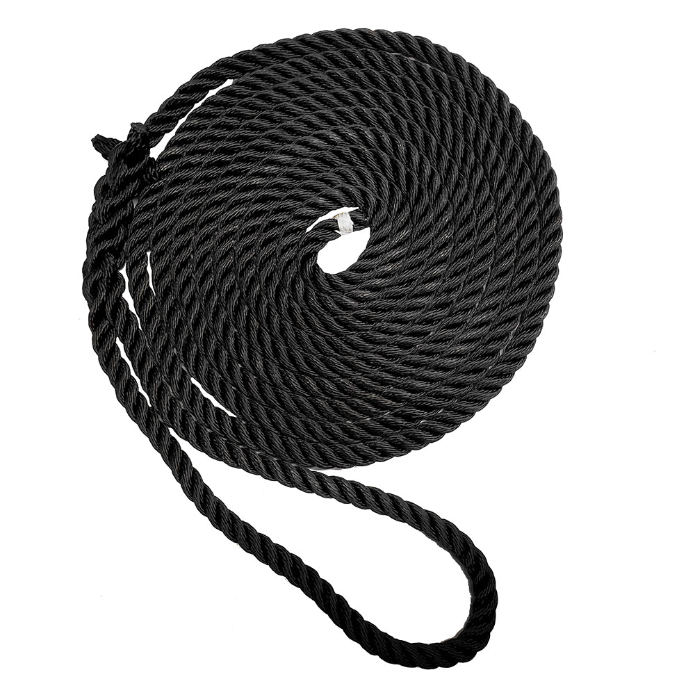 New England Ropes 3/8" Premium 3-Strand Dock Line - Black - 20 [C6054-12-00020]