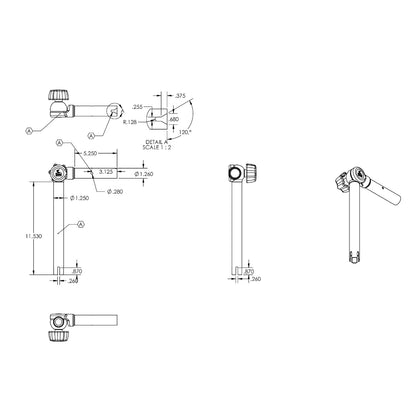 TACO ShadeFin Adjustable Rod Holder Mount [T10-3000-6]