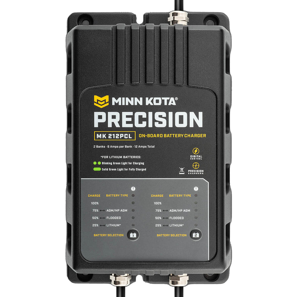 Minn Kota On-Board Precision Charger MK-212 PCL 2 Bank x 6 AMP LI Optimized Charger [1832121]