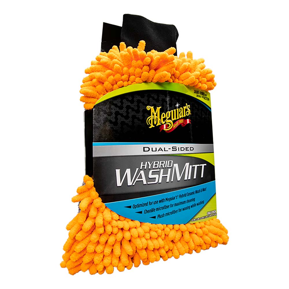 Meguiars Hybrid Wash Mitt - Extremely Plush Microfiber Wash Mitt f/Gently Waxing While Washing [X210200]