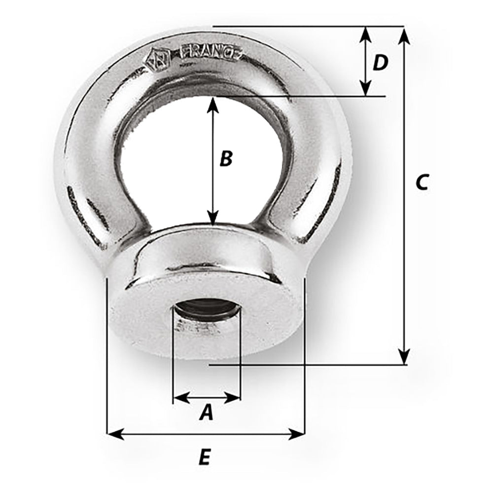 Wichard 1/2 Eye Nut - 1-1/16" Diameter [06361]